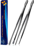 JETKONG 2 Pcs 16-Inch Heavy Duty Plating Tongs, Extra-Long Stainless Steel Kitchen Cooking Forceps