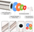 Adjustable Rolling Pin with 4 Thickness Rings, Stainless Steel Dough Roller for Baking, Pizza, Cookie