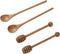 2pcs 6inch Honey Dipper Stick and 2pcs 7.87inch Long Handle Coffee Stirring Spoons for Home Kitchen