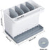 Countertop YOHOM Sink Brush Holder for Kitchen Sink Sponge Caddy Organizer Plastic Dish Scrubber Holder with Dividers