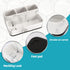 Counter 4 zccz White Marble Design Makeup Organizer - Bathroom Storage for Toothbrushes and Cosmetics - Anti-Slip