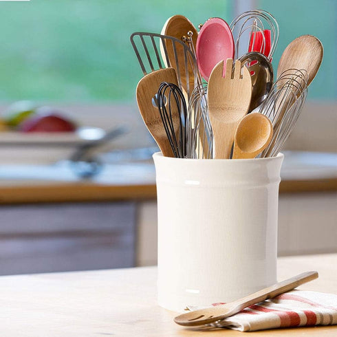 SZUAH Kitchen Ceramic Utensil Holder - Perfect Capacity Utensil Crock for Kitchen Countertop & Dining Table