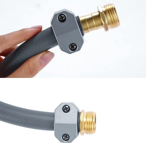 Zinc and Brass Male Clamp Coupling, Fits 3/4" or 5/8" Garden Hose Repair Fitting