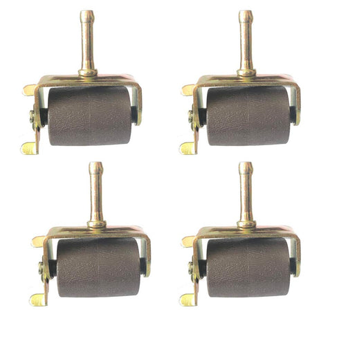 Metal Stem Heavy Duty Bed Frame Wheels Casters Rollers with Socket Sleeve Inserts, Set of 4 Locking