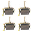 Metal Stem Heavy Duty Bed Frame Wheels Casters Rollers with Socket Sleeve Inserts, Set of 4 Locking