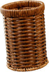 Rattan Silverware Utensil Holder - Imitation Rattan Drying Rack, Wicker Cup, Flatware Storage Basket