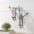 Set 2 of Hanging Glass Vases with Metal Stand - Stylish Plant Holder