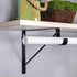 4 Packs Heavy Duty Closet Shelf and Rod Bracket, Eau Black Closet Shelf Bracket with Rod Support for Storage