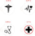 Medical Symbols Cookie Stencil Set C992 by Designer Stencils Beige/Semi-Transparent, 2.5 x 2.5