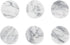 Fox Run Natural White Polished Marble Stone Coasters, Set of 6