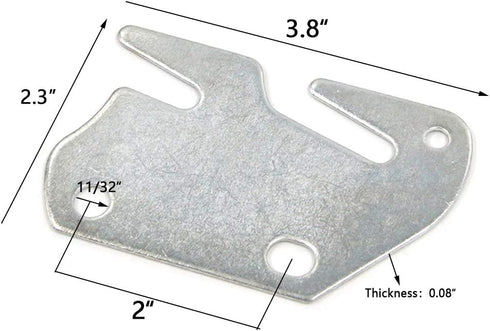 Bitray Wood Bed Plates, 4pcs Wood Bed Rail Hook Plates for Bed Frame Bracket Headboard Footboard Replacement