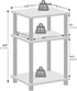 Furinno Just 3-Tier Turn-N-Tube Open Storage Nightstand, 1-Pack, Plastic Poles, Americano/Black by Furinno
