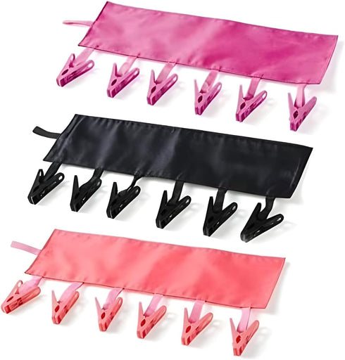 TamBee Travel Hangers, Foldable Portable Clothes Drying Hanger with 6 Clips, Pack of 3