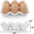 4 Pack 24 Countertop DEAYOU Cups Egg Tray Holders, Porcelain Egg Container for Fridge, Ceramic Eggs Keeper Storage