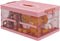 Apsan Stackable Clear Latch Storage Bins with Lids, Organizing Container for Home, Office, School Supplies, Pink