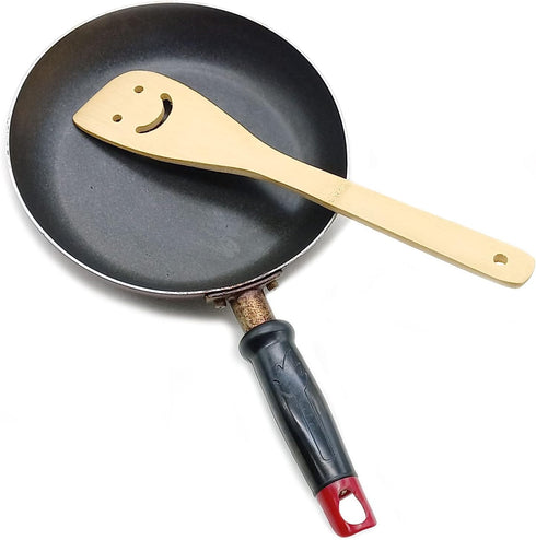 2 Pack Bamboo Smiley Face Kitchenware Cooking Utensil Set - Eco-friendly Stir-fry Spatula
