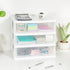 BYCY Plastic Stackable Storage with 3 Drawers, White Makeup Organizer for Bathroom, Desk, and Easy Assembly