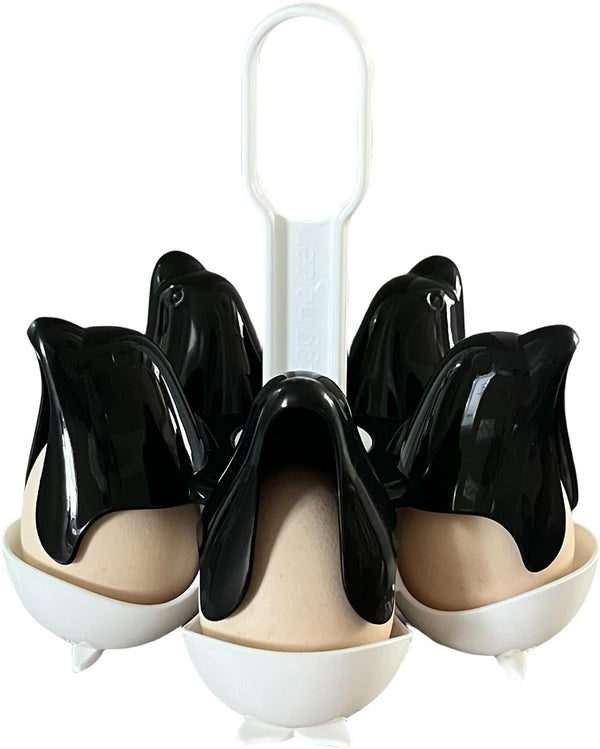 Asltw Dolphin Egg Holder Rack, 5 Egg Boiling Tray with Flip Top 10
