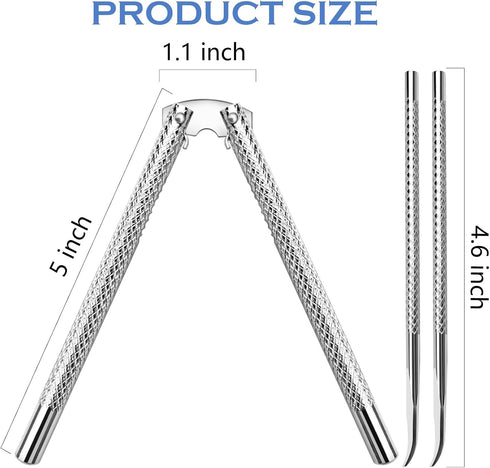 Artcome 3 Pcs Nutcracker Set, Stainless Steel Nut Cracker with 1 Nut Cracker and 2 Picks