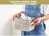 AARAINBOW 3 Packs Storage Basket Bins - Canvas Mini Storage Cubes for Makeup, Toys, Books (3 Gray)