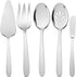 5-Piece Silverware Serving Utensils, HaWare Durable Stainless Steel Serving Spoon Fork, Mirror Polished, Dishwasher Safe