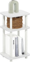 Furinno JUST Side Table, 3-Tier Turn-N-Tube End Table with Open Shelf, Round