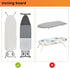 Wall Mount/Over The Door Ironing Board Holder, Large Storage Basket, Black, Laundry Room Iron and Board Storage