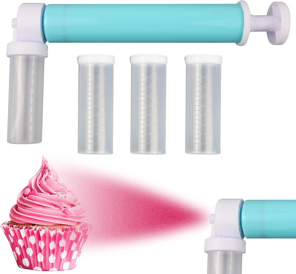 Rainmae Manual Airbrush for Decorating Cakes - DIY Baking Tools with 4pcs Spray Tube for Icing Coloring Spray Gun