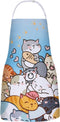 RosieLily Cute Cat Apron for Women, Anime Funny Kitchen Apron for Cooking, Baking, Gardening, Kawaii Gifts for Teens
