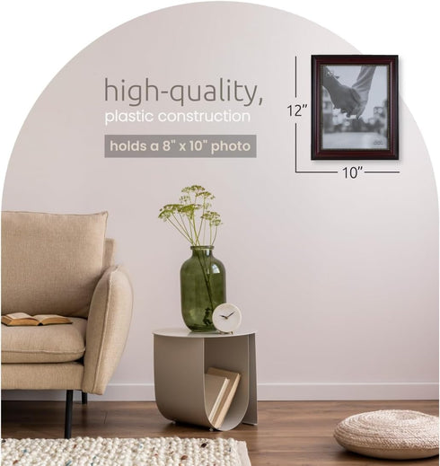 Kiera Grace Classic Traditional Lucy Picture Frame, 8" x 10", Dark Brown