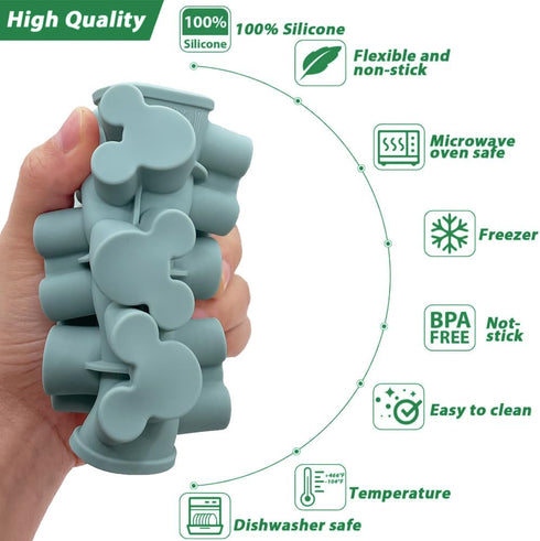 2 Pack Mouse Molds Silicone, 15 Cavity Cartoon Mouse Gummy Molds, Chocolate Molds Tray for DIY Baking Tool