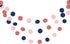Navy-Blue Pink Rose-Gold Gender-Reveal Decorations, 52FT Party Streamers Garland Backdrop Banner Decor for Baby Shower,