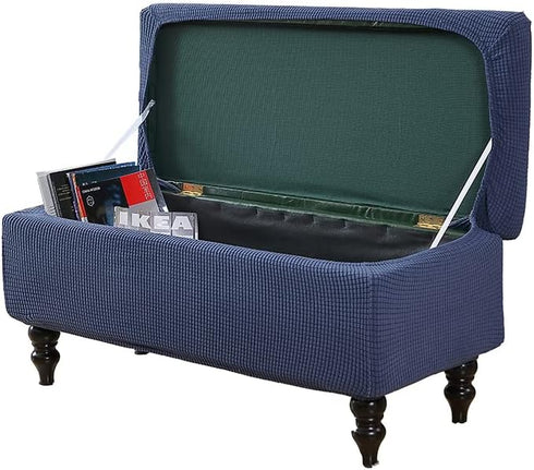 FUANGUI Ottoman Cover Stretch Storage Ottoman Bench Slipcover Printed Folding Storage Bench