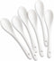 6PCS Porcelain White Coffee Spoons, Espresso Spoons for Tea, Sauce, Desserts