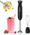 Bonsenkitchen Immersion Blender, 12-Speed Turbo Handheld Electric Blender with Sharp Blades, 3-In-1 Stick Blender