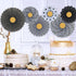 Retirement Party Decorations Supplies, Black and Gold Happy Retirement Banner, Star Shape Foil Balloons, Folding Paper