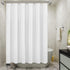 Mrs Awesome Embossed Microfiber Extra Long Shower Curtain Liner, 71 x 84 inches, Soft Fabric, Washable, White