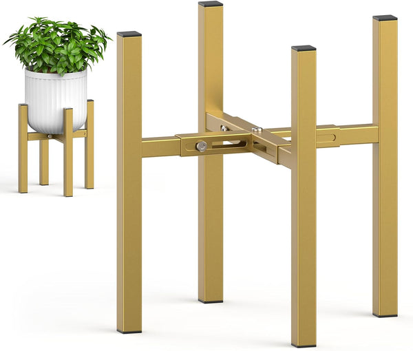MUDEELA Plant Stand for Indoor and Outdoor: Adjustable Width Fits for 8-12