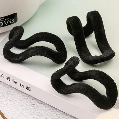 WARMBUY Velvet Hanger Connector Hooks, Closet Space Saving Cascading Organizer, Black, 40 Pack