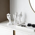 3 Set Counter (3 6") Pcs Thinker Small Statue - White Art Abstract Home Accent Figurines for Decor Woman Apartment