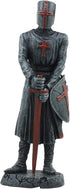 Ebros Holy Roman Empire Templar Crusader Knight Statue, 6" Tall, Suit of Armor Swordsman Decorative Sculpture