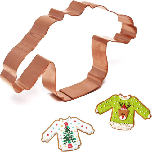 The Fussy Pup Pullover Sweater Cookie Cutter, Ugly Christmas - 4.5 Inch Handcrafted