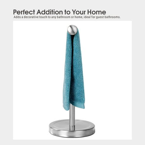 Songtec Hand Towel Holder Stand for Bathroom Vanity Countertops, Fingertip Towel Rack, T-Shape Holder