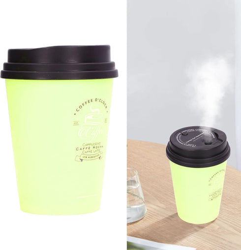 Portable Mini Humidifier, 300ml Car USB Desk Humidifier for Bedroom and Office (Green)