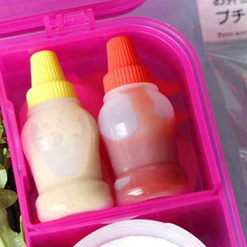 Dreamxue 25ml Mini Ketchup Bottles, Refillable Condiment Squeeze Bottle Salad Dressing Tomato Ketchup Mayo Syrup