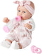 Enjoyin 12'' Baby Doll in Gift Box with Pink Cloths, Pacifier, 13''x13'' Microfabric
