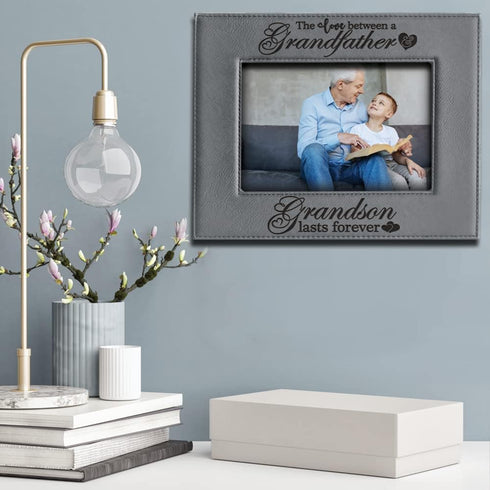 BELLA BUSTA-The Love Between a Grandfather & Granddaughter, Grandson Lasts Forever, Laser Engraved Picture Frame