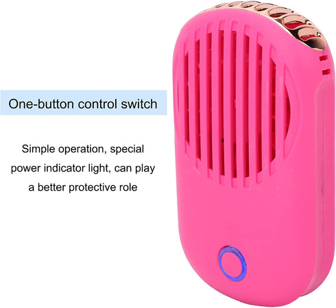 FILFEEL Eyelash Fan for Lash Extensions, Multi-Functional Portable Handheld USB Bladeless Cooling Fan (Rose Red)