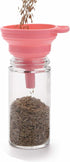12 Pack 3oz Tebery Round Spice Bottles Glass Spice Jars with Silver Metal Lids, Shaker Tops, Wide Funnel and Labels