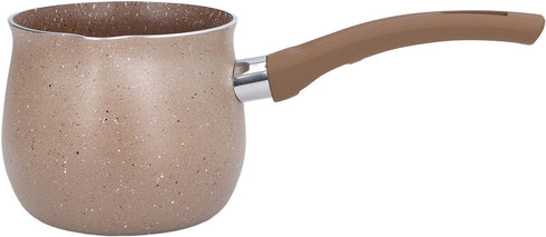 10cm Dia Nonstick Milk Pan, Aluminum Alloy Saucepan with Pour Spouts, Small Soup Pot